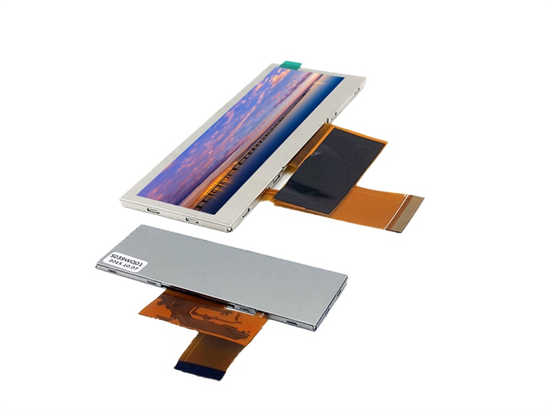 3.9 cala, 480 × 128, 500 nitów, typ paska jasności