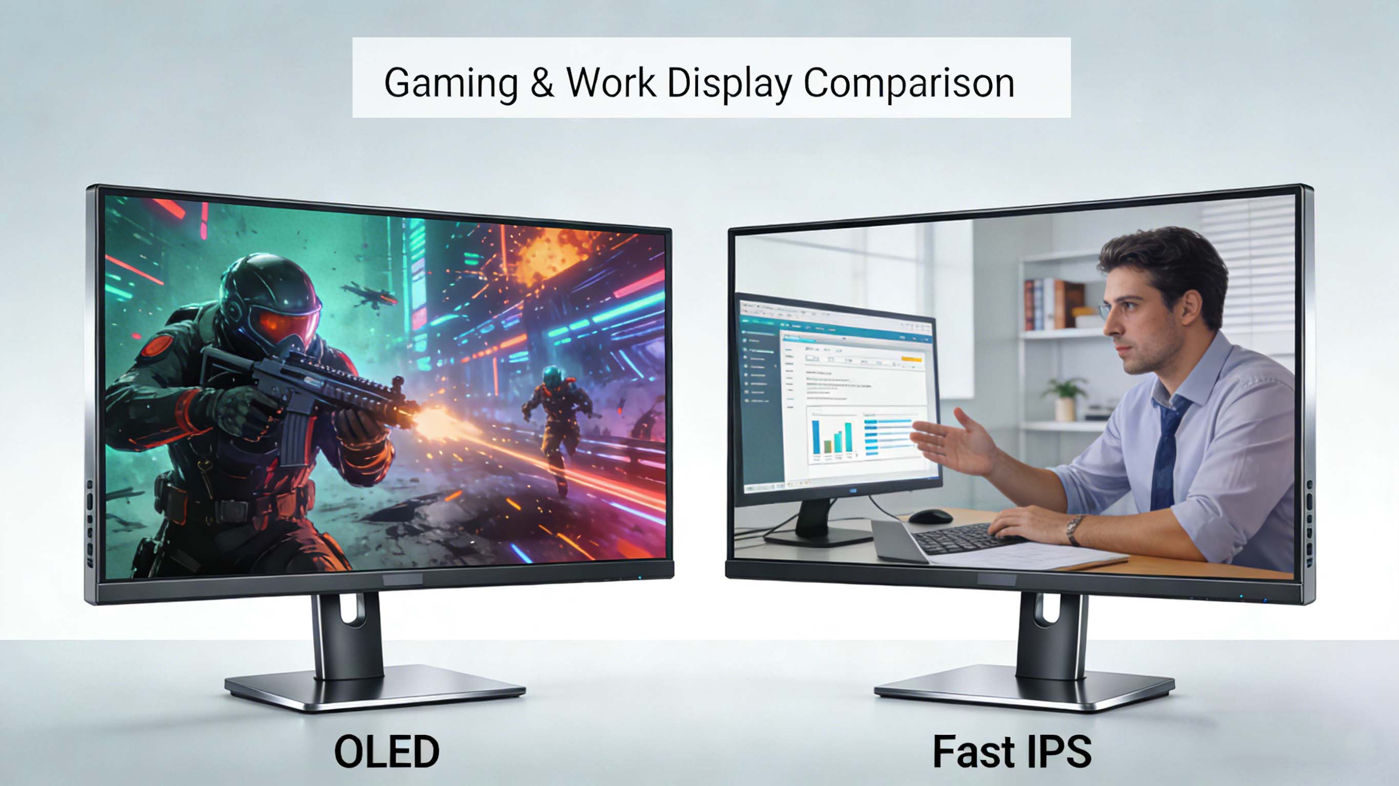 OLED vs. schnelles IPS: Der ultimative Leitfaden zur Auswahl des besten Displays für Gaming und Arbeit