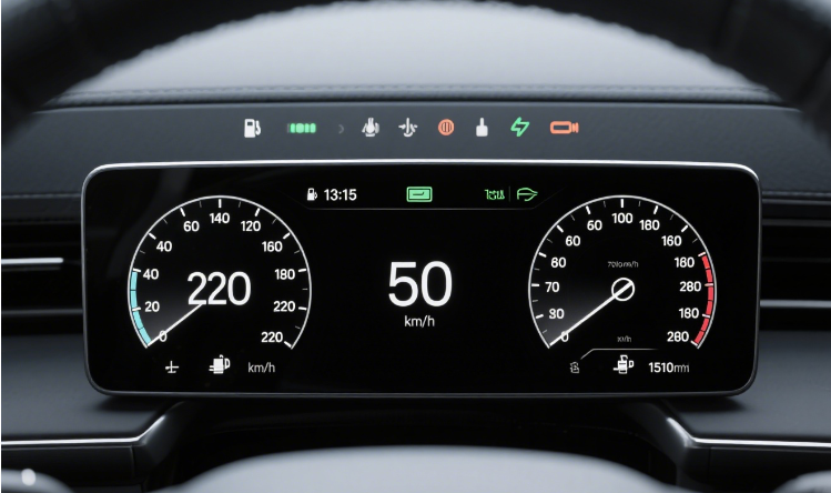 Instrumententafel und Head-up-Display